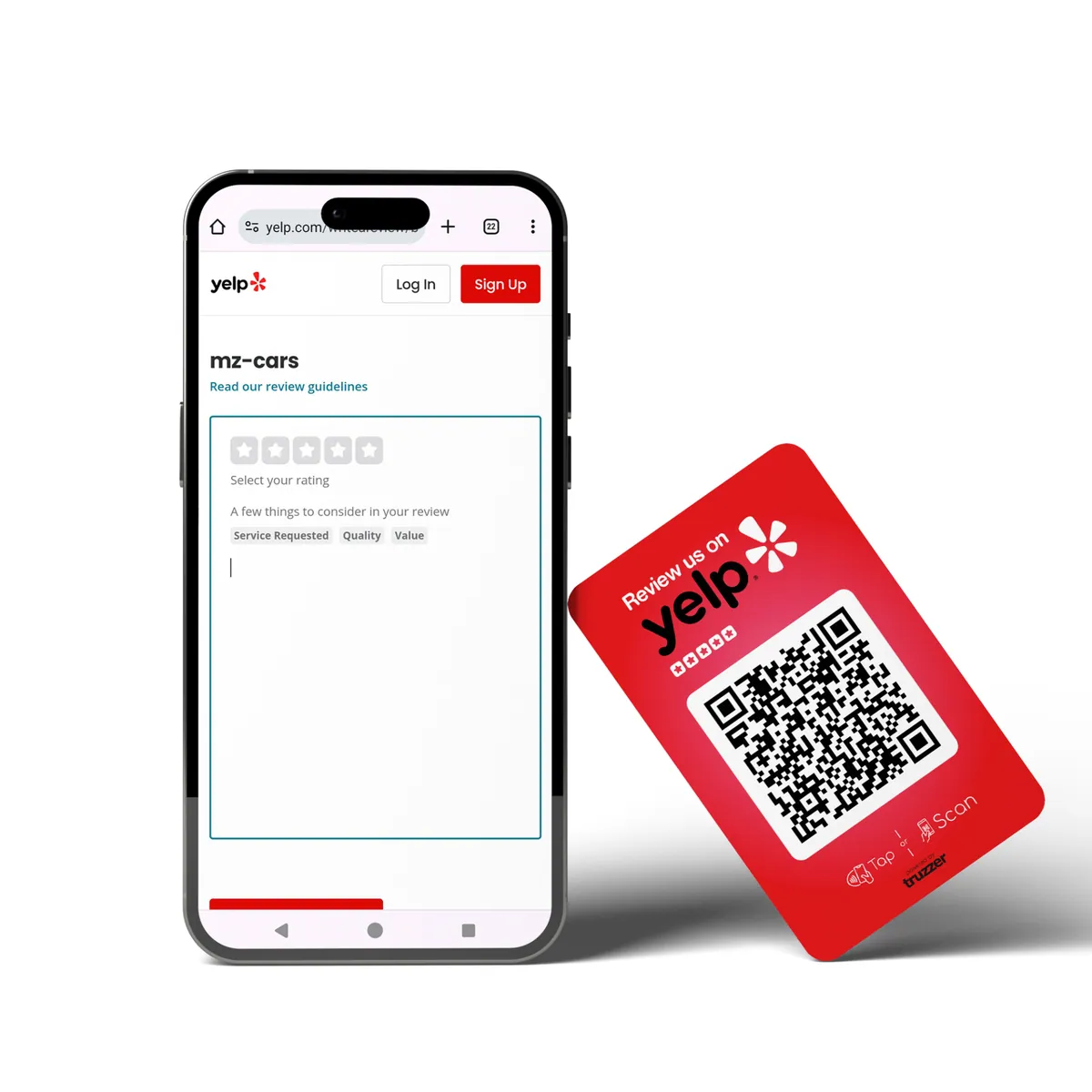 Yelp Review NFC Card "Tap"