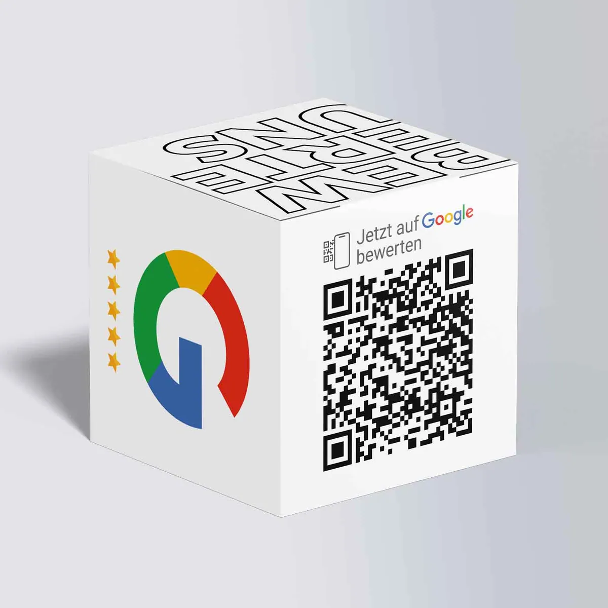 Google Bewertung QR Code Box Clean – Ansicht 2