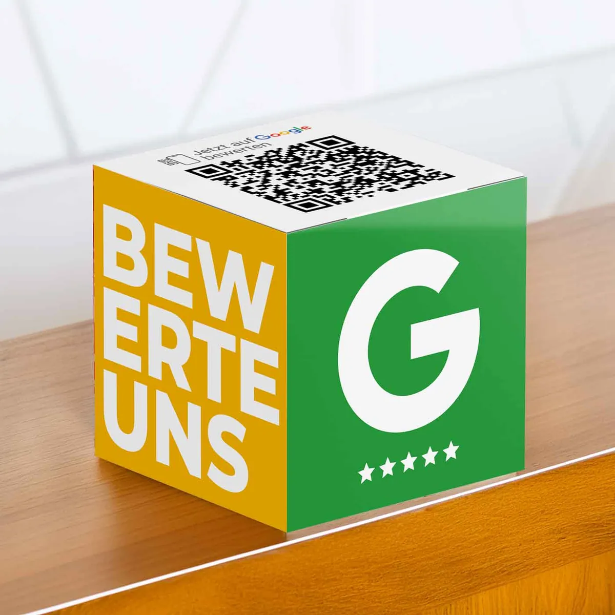 Google Bewertung QR Code Box Color