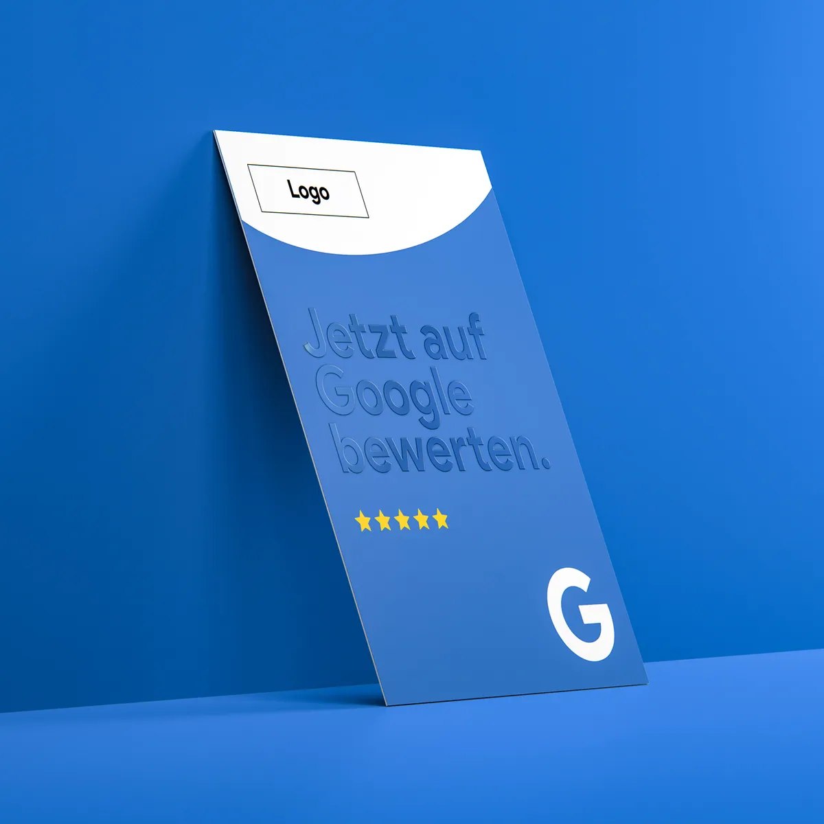 Bewerten Sie uns auf Google Karte "Blue" mit exklusivem UV Lack