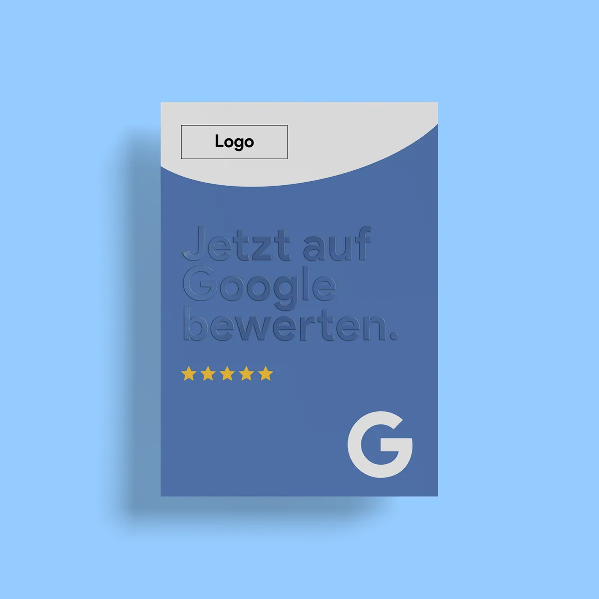 Bewerten Sie uns auf Google Karte "Blue" mit exklusivem UV Lack