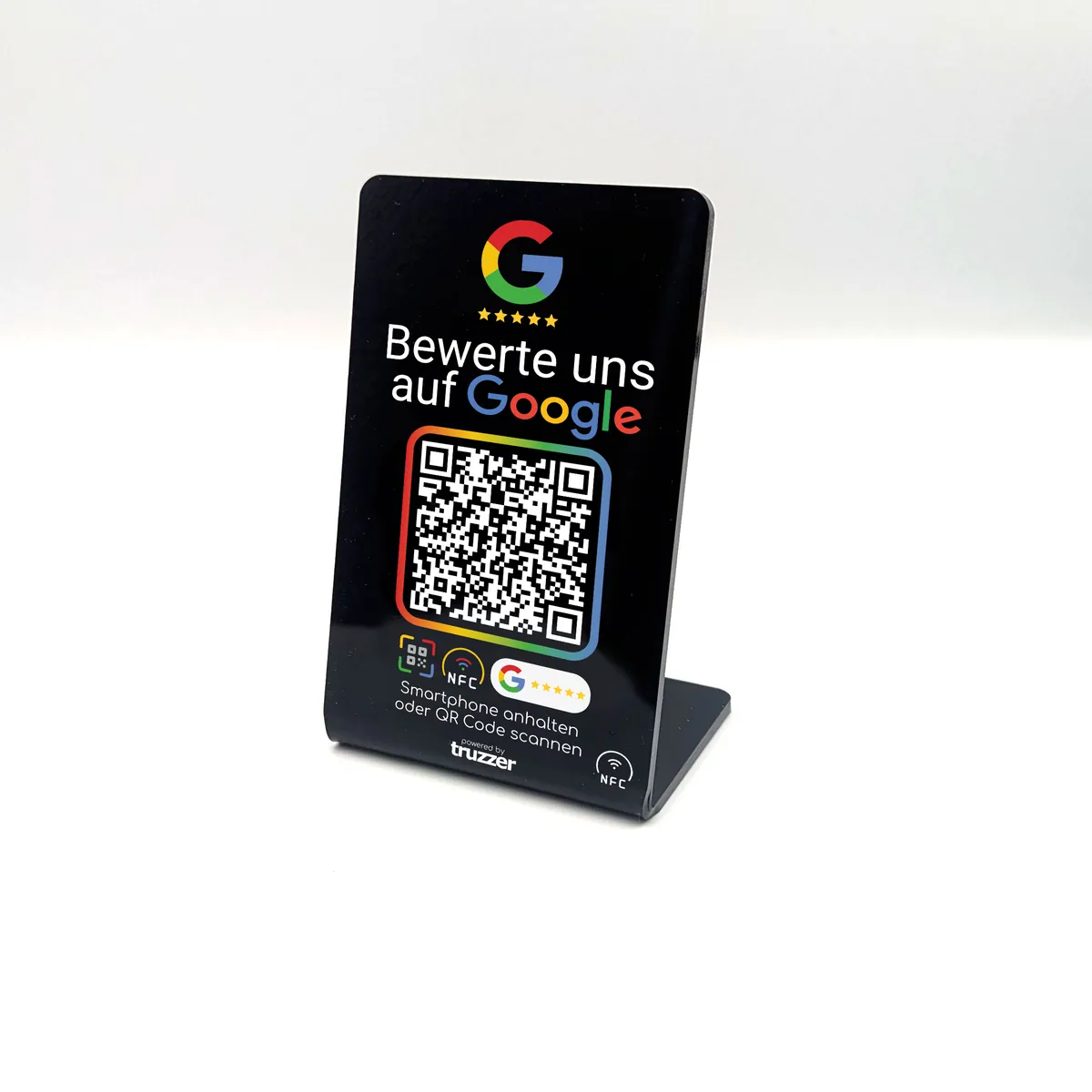 Google Bewertung NFC Bundle Evo - NFC Stand + Plate Black Edition