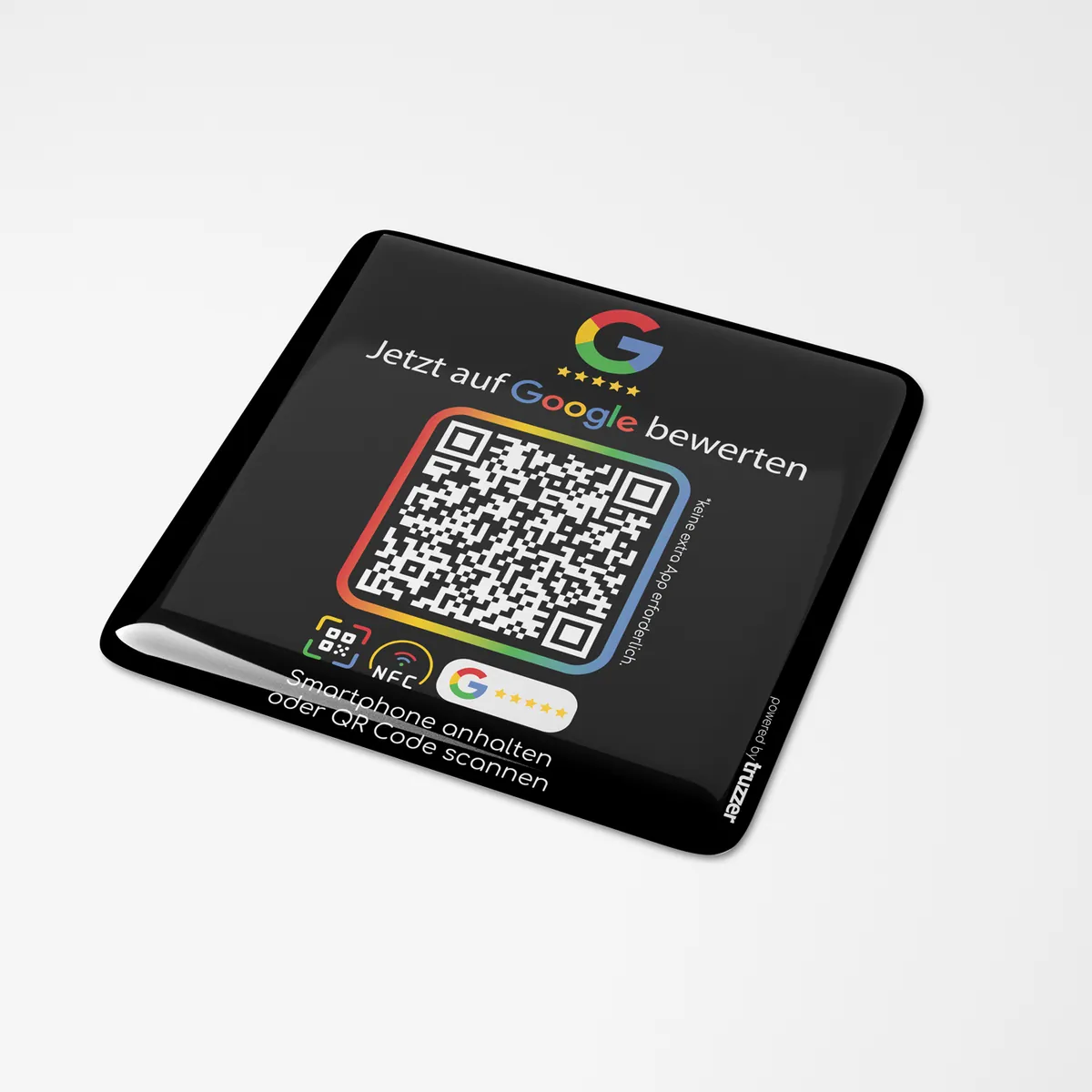 Google Bewertung NFC Bundle Evo - NFC Stand + Plate Black Edition