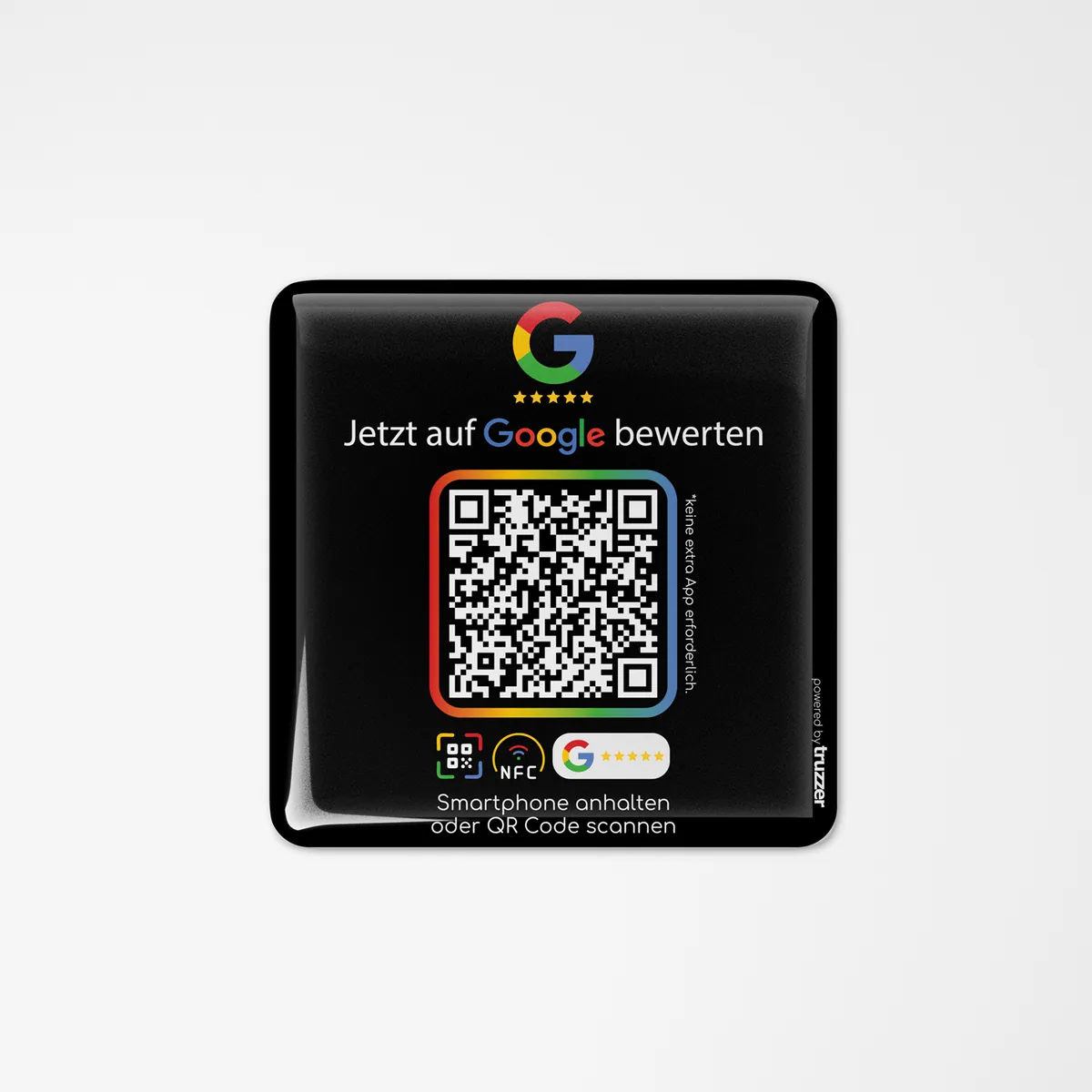 Google Bewertung NFC Bundle Evo - NFC Stand + Plate Black Edition