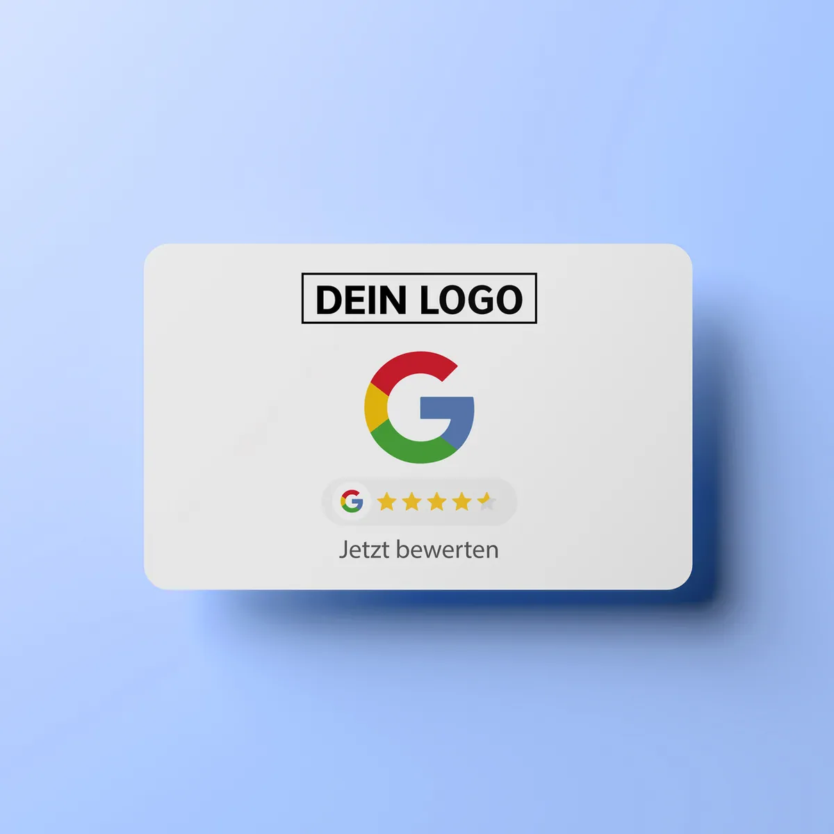 Bewerten Sie uns auf Google Visitenkarte G mit Google Bewertung QR Code
