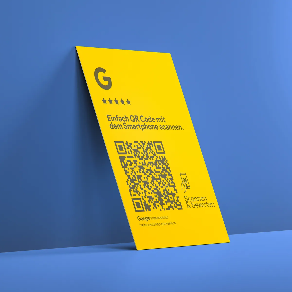 Bewerten Sie uns auf Google Karte "Blue" mit exklusivem UV Lack