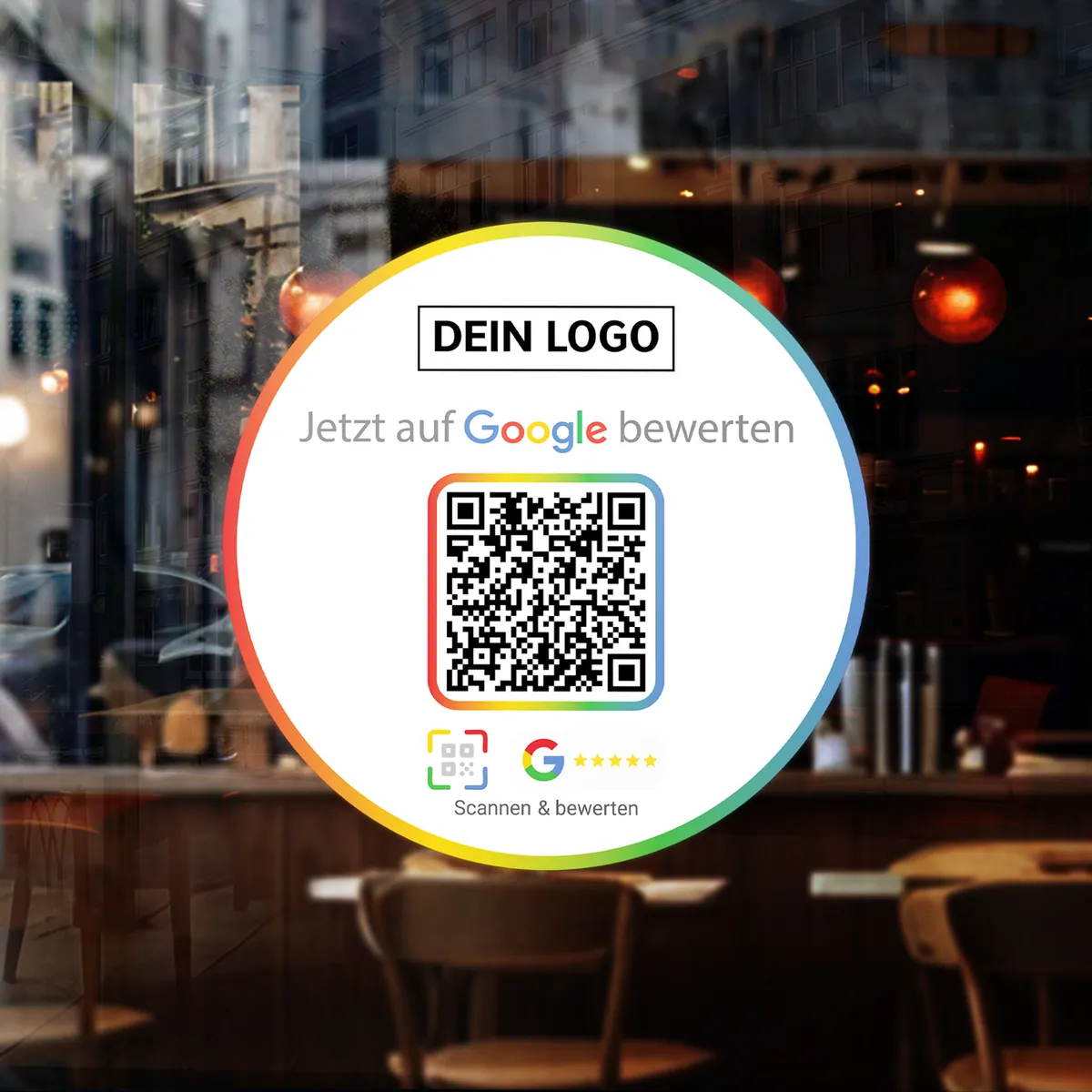 Google Bewertung QR Code Aufkleber „G“ – Ansicht 2