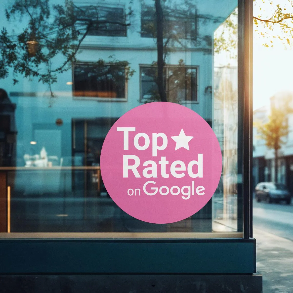 „Top Rated on Google“ Aufkleber – Zeige deine besten Bewertungen sichtbar für alle! – Ansicht 2