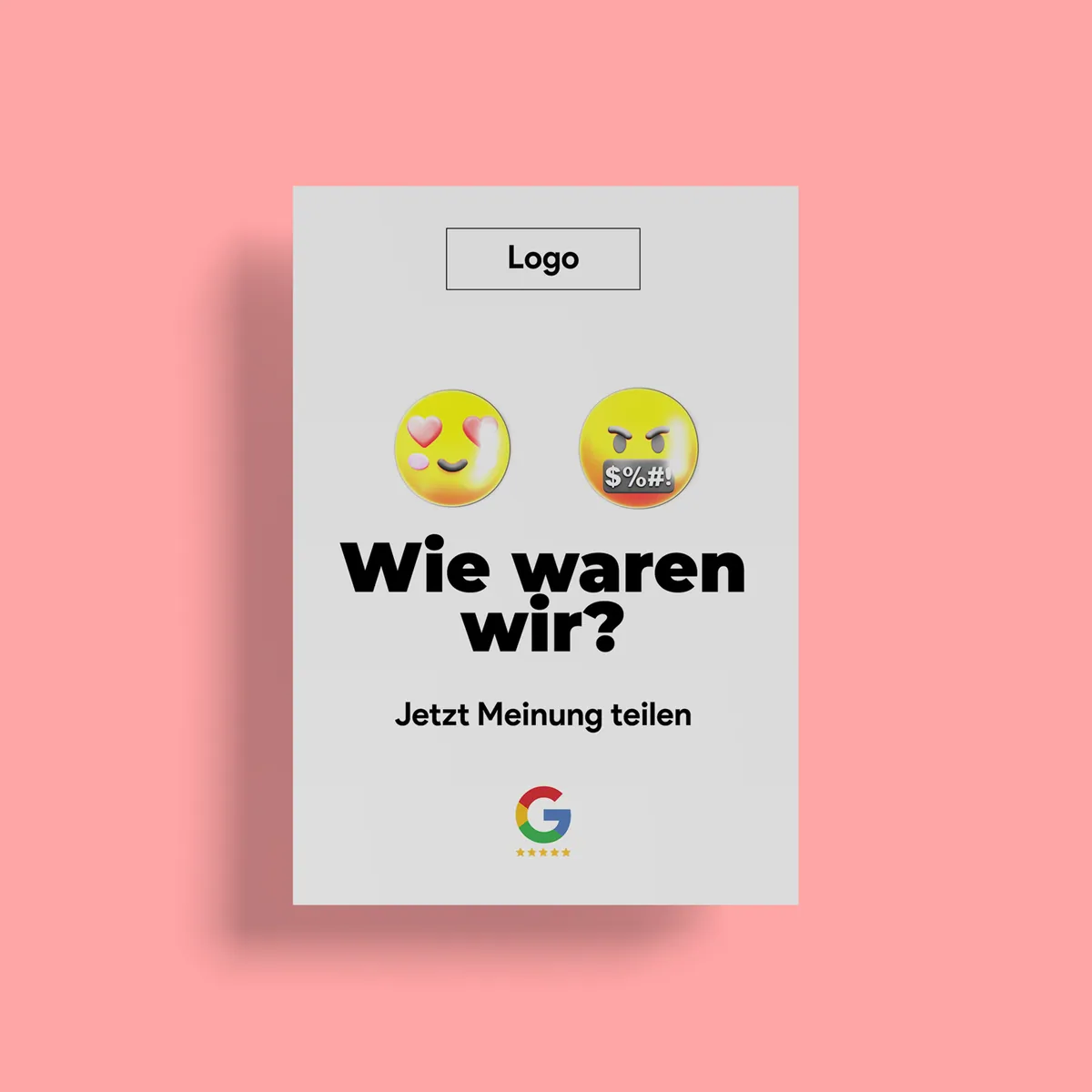 Bewerten Sie uns auf Google Karte „Emoji“ mit exklusivem UV Lack