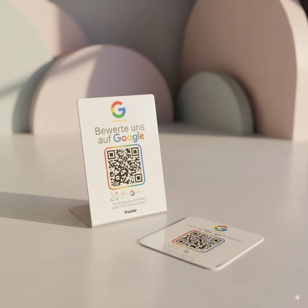 Google Bewertung NFC Bundle Evo – NFC Stand + Plate White Edition