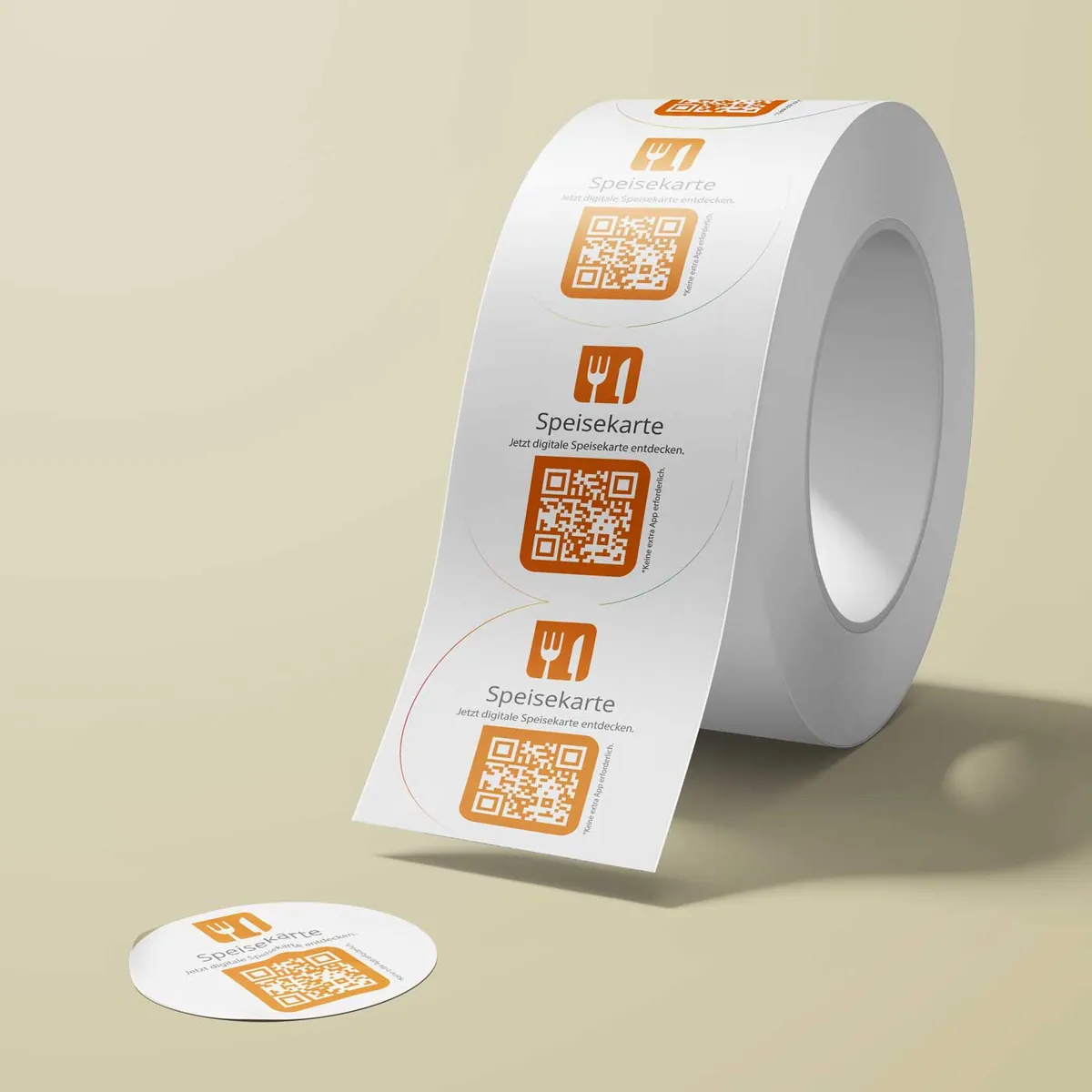 Digitale Speisekarte QR Code Etikettenrolle – Einfach scannen & ansehen