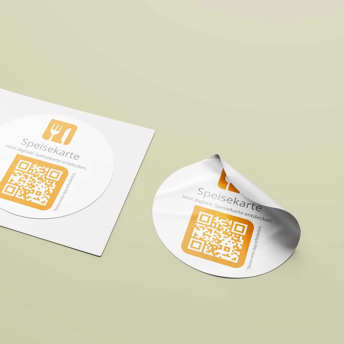 Digitale Speisekarte QR Code Etikettenrolle – Einfach scannen & ansehen – Ansicht 2