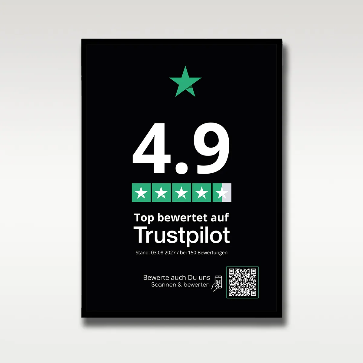 Trustpilot Poster mit QR-Code – mehr authentische Bewertungen für Dein Unternehmen – Ansicht 2