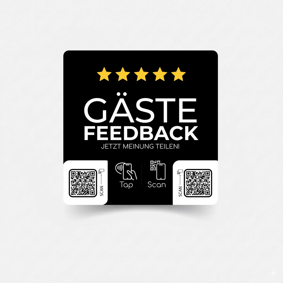 Gäste Feedback Sticker mit NFC & QR-Code – Ansicht 2