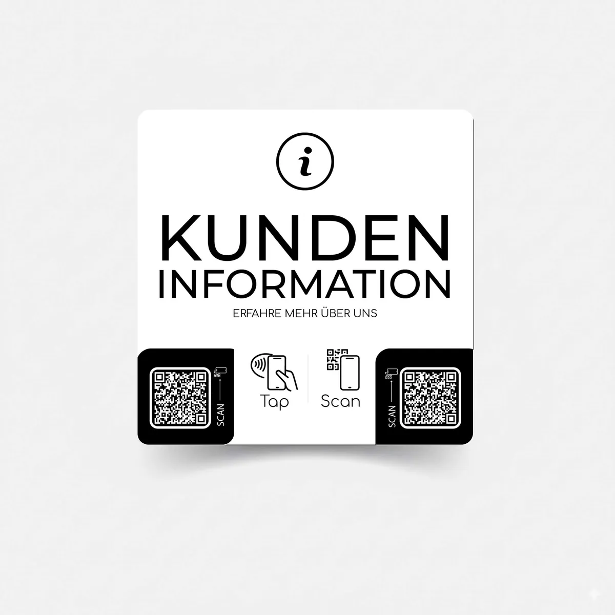 Kundeninformation Smart Sticker mit NFC und QR Code – Ansicht 2