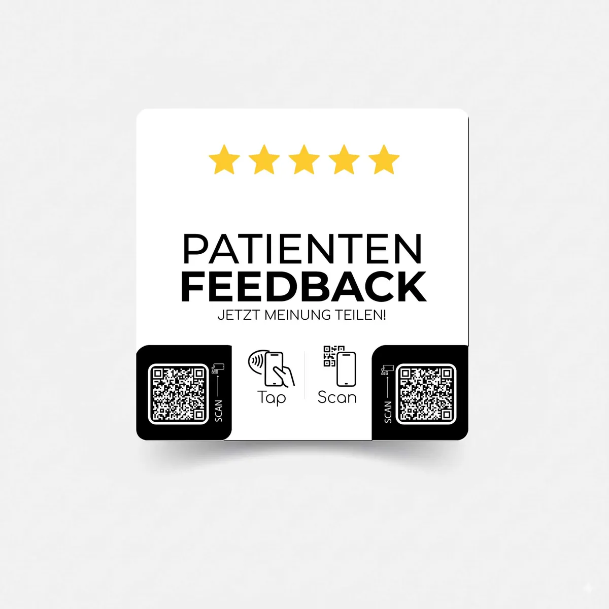 Patienten Feedback Sticker mit NFC & QR-Code – Ansicht 2