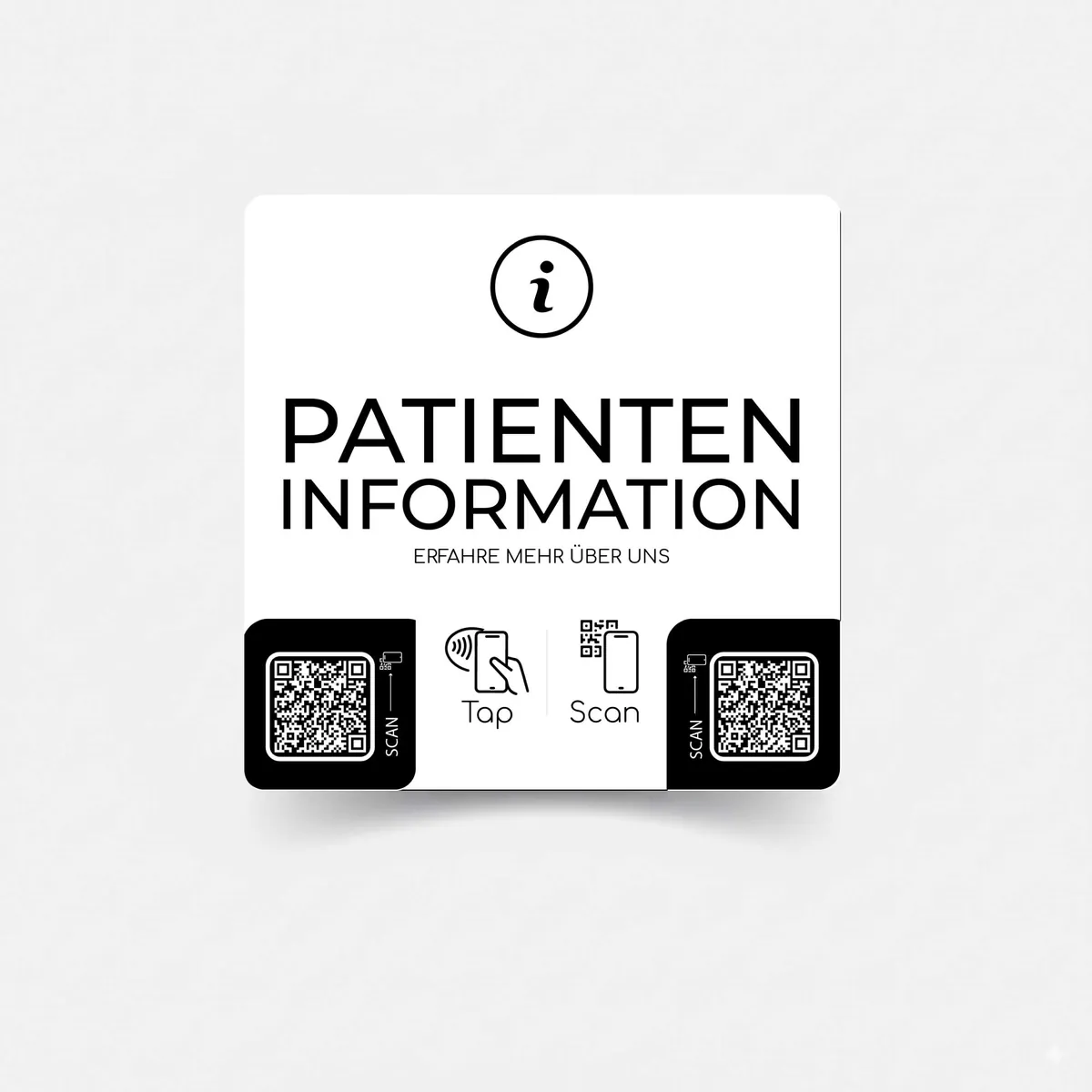 Patieteninformation Smart Sticker mit NFC und QR Code – Ansicht 2