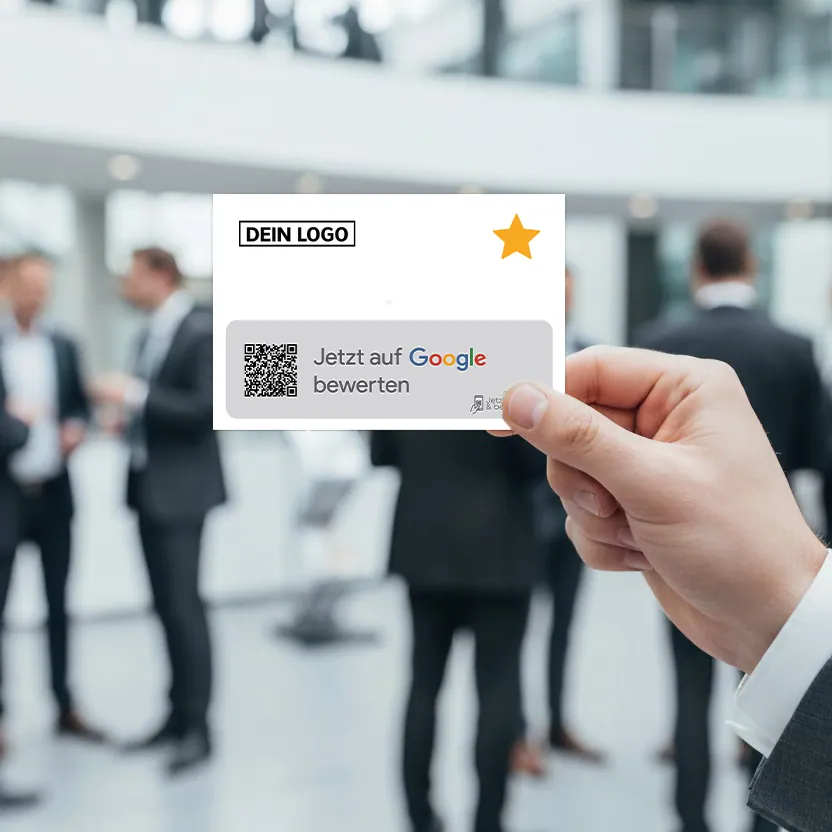 Google Bewertung Visitenkarte Corporate – mit QR Code – Ansicht 2