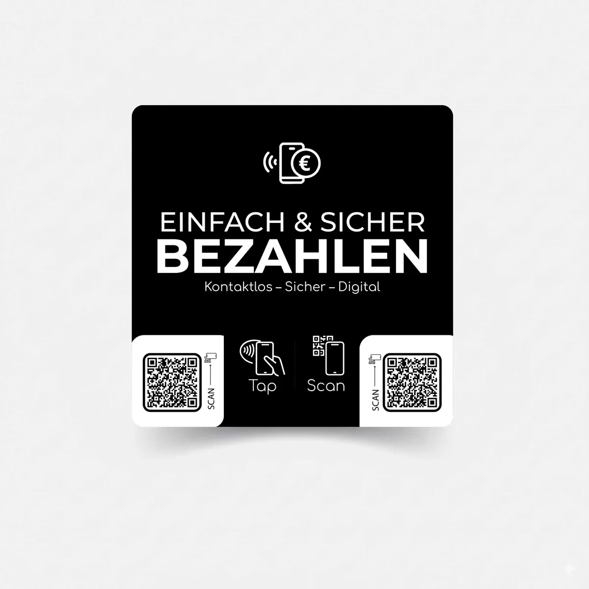 Kontaktlos Bezahlen Sticker mit NFC & QR-Code