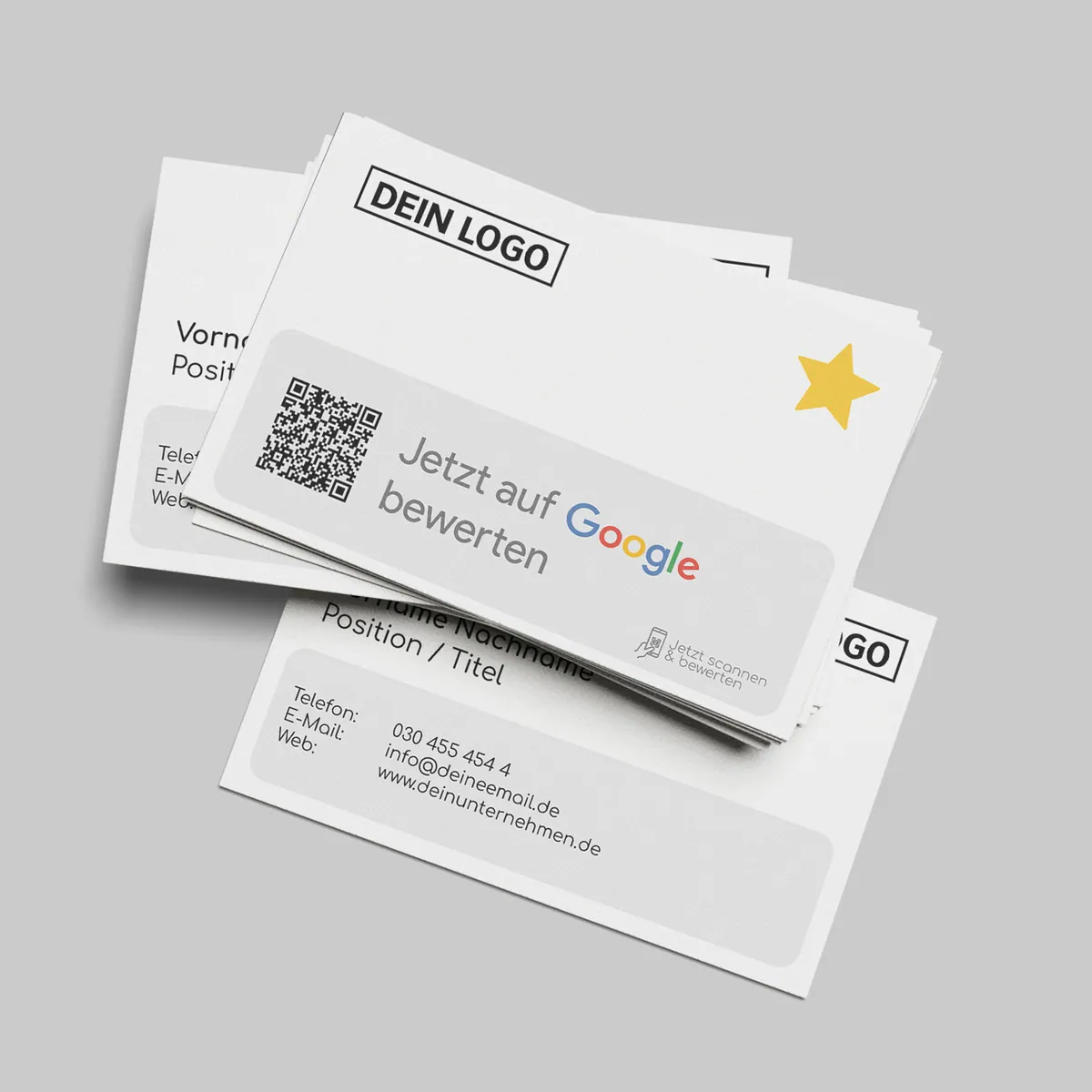 Google Bewertung Visitenkarte Corporate – mit QR Code