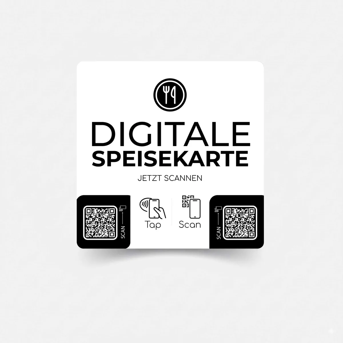Digitale Speisekarte Sticker mit NFC & QR-Code – Ansicht 2