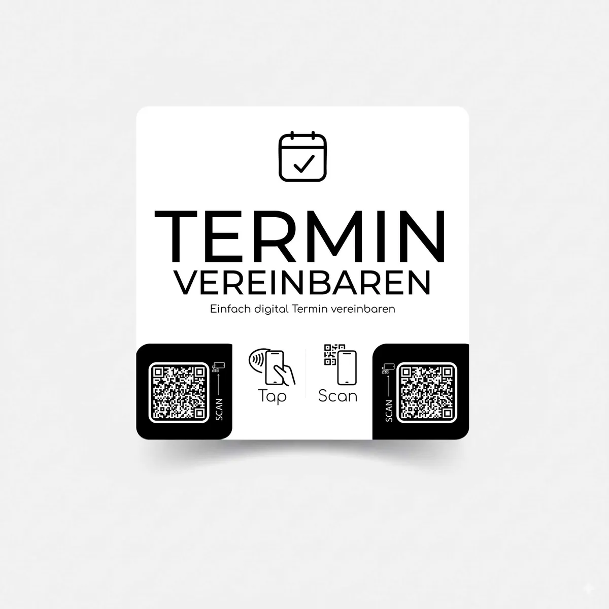 Termin Vereinbarung Sticker mit NFC & QR-Code – Ansicht 2