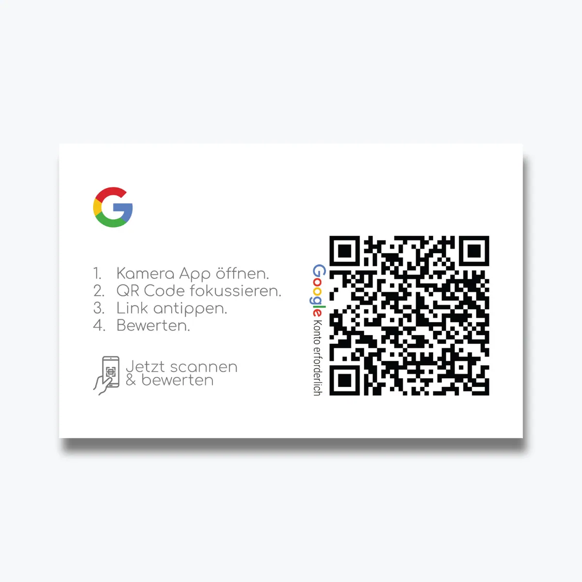 Google Bewertung QR Code Visitenkarte Standard Pro – Ansicht 2