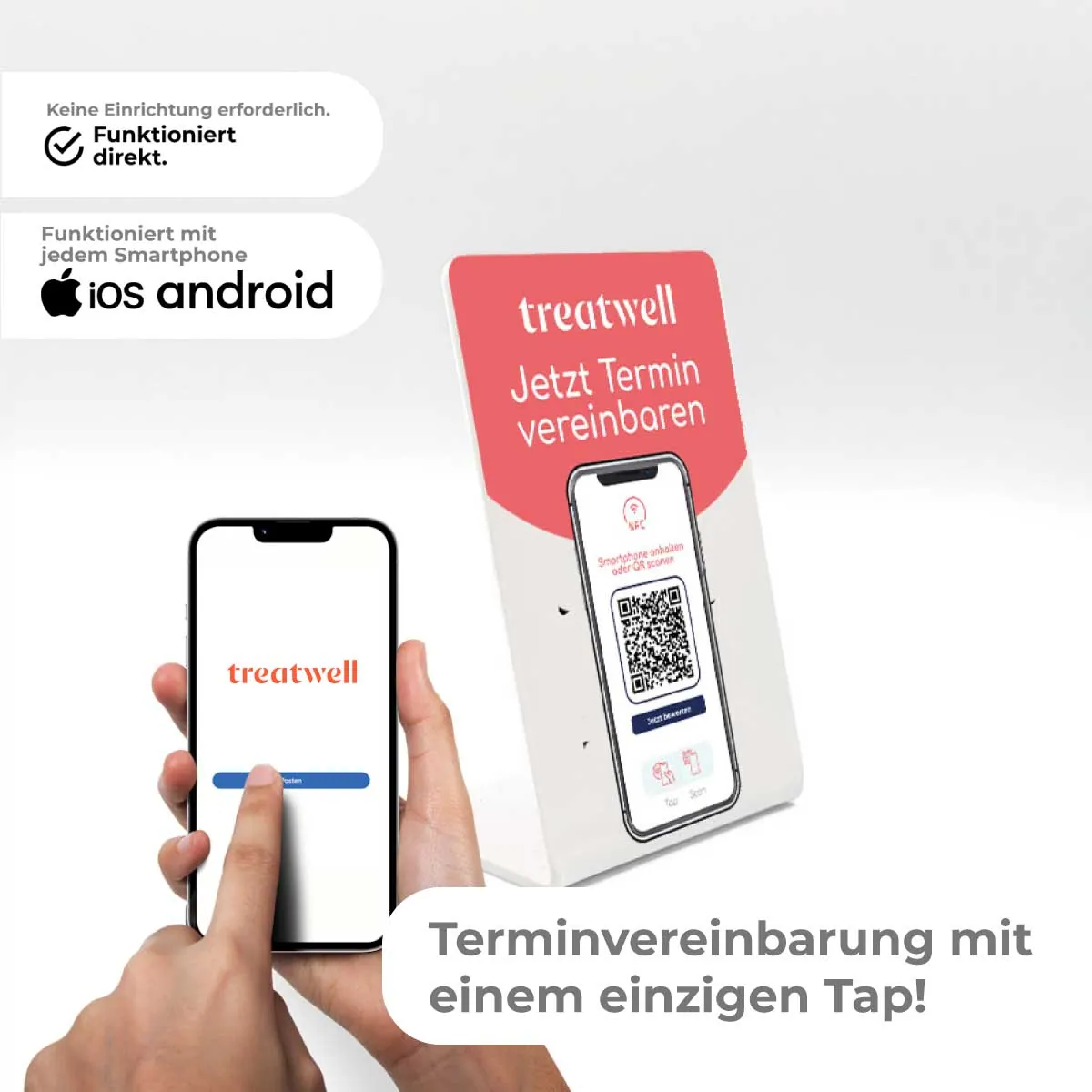 Treatwell Terminvereinarung NFC & QR Aufsteller – Ansicht 2