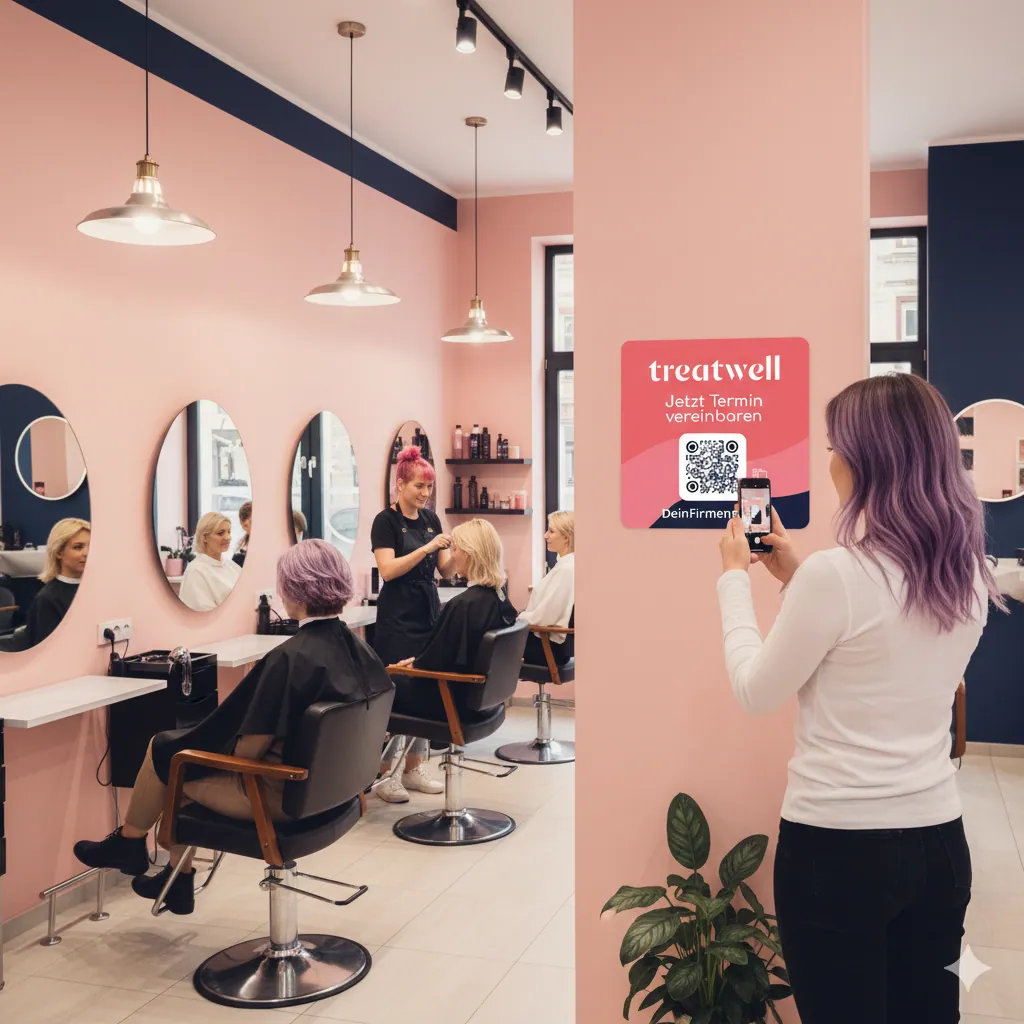 Treatwell QR Sticker – Terminvereinbarung per Scan – Ansicht 2
