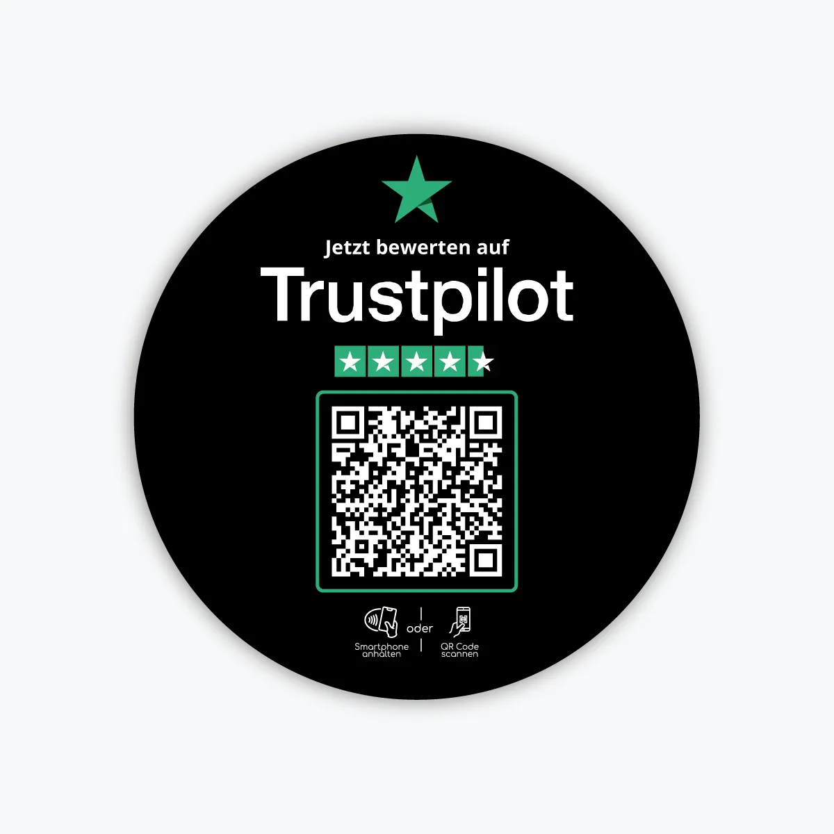 Trustpilot NFC Sticker – Bewertungen. Einfach. Sofort.