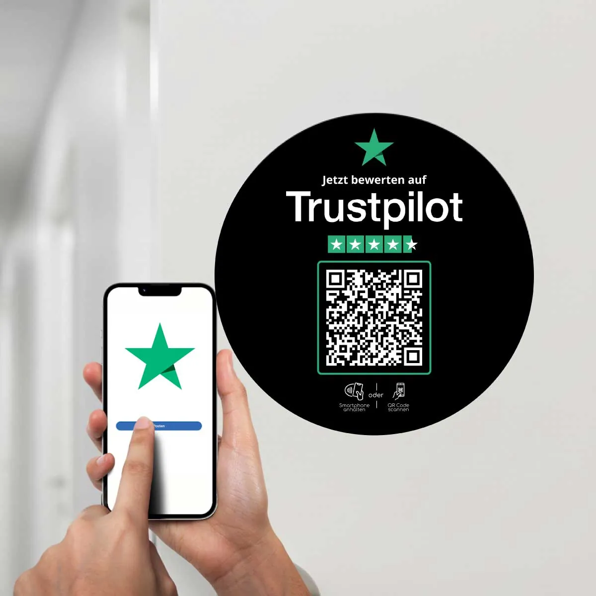 Trustpilot NFC Sticker – Bewertungen. Einfach. Sofort. – Ansicht 2
