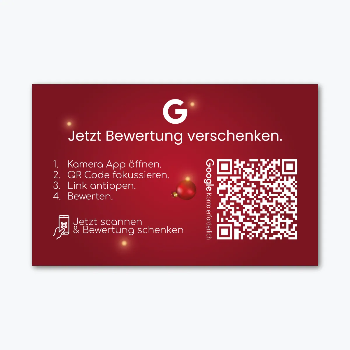 Google Bewertung Visitenkarte – Standard PRO XMAS Edition