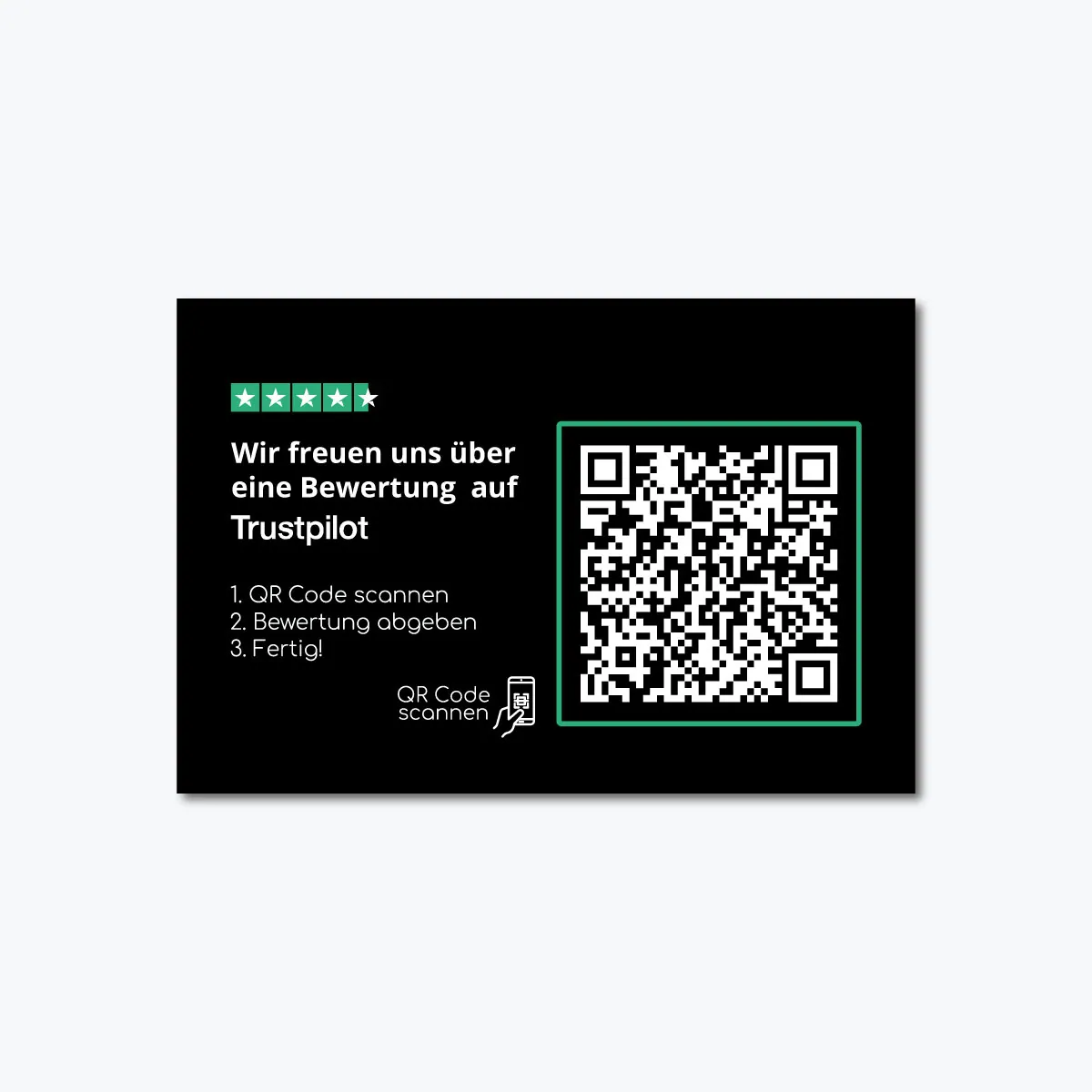 Trustpilot Bewertung QR Code Visitenkarte Standard – Ansicht 2