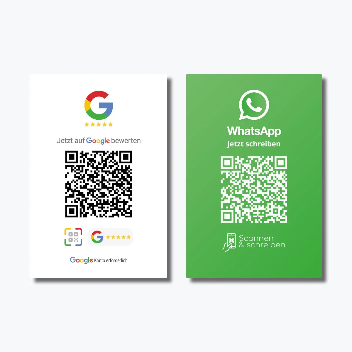 Google & WhatsApp Starter Visitenkarte – QR Code
