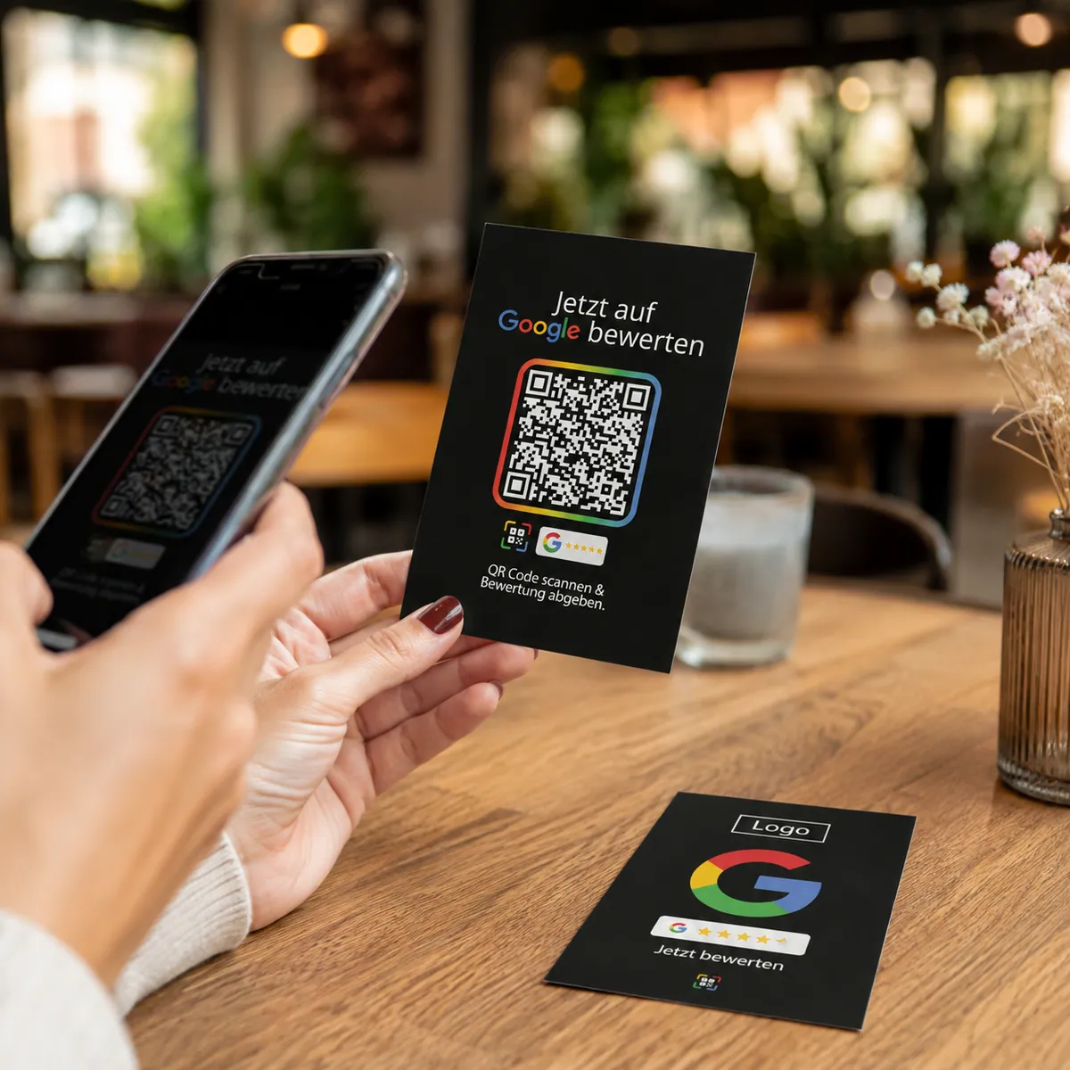 Bewerten Sie uns auf Google Karte Fresh Black