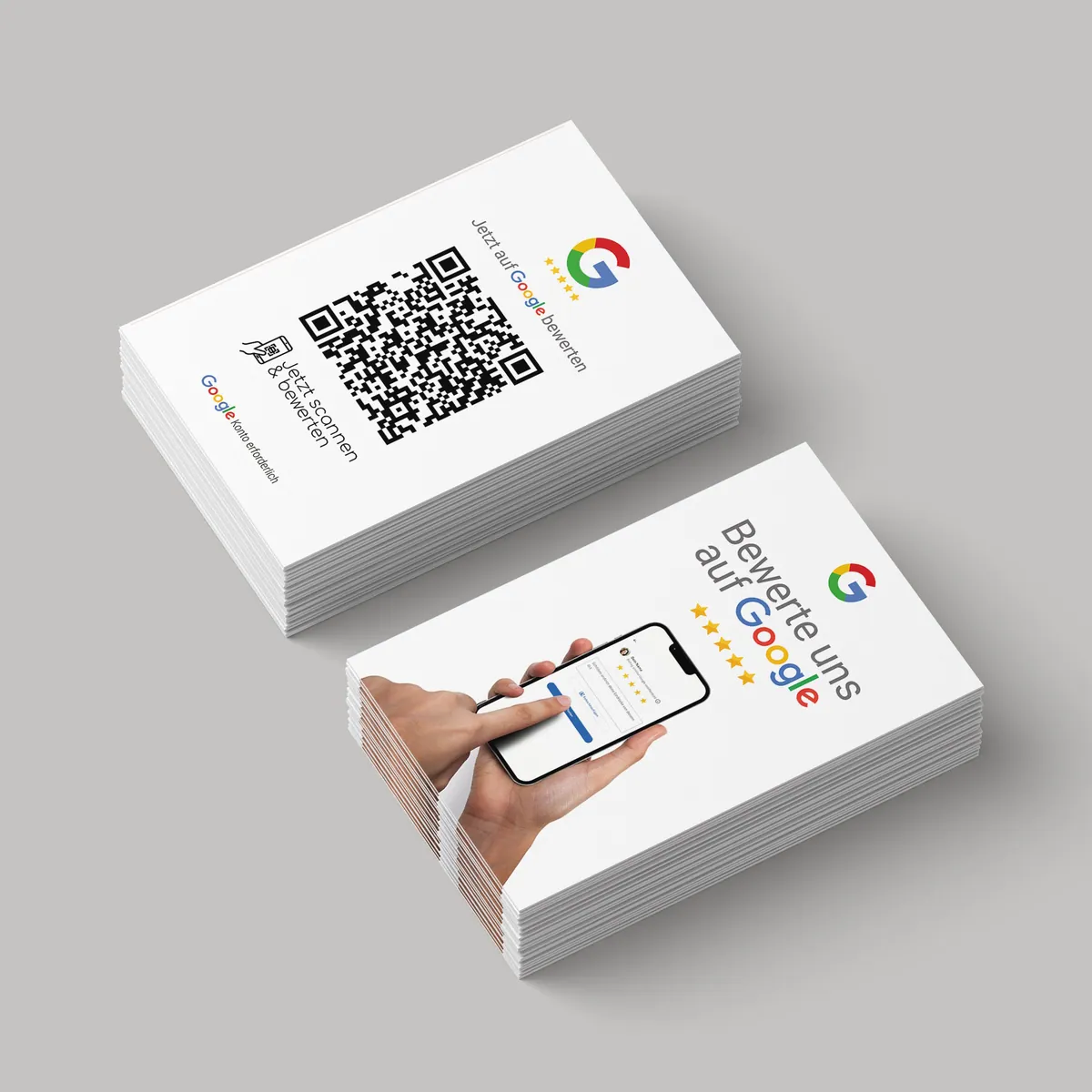 Google Bewertungs Starter Set – Mehr Bewertungen mit QR Code Karten & Stickern – Ansicht 2