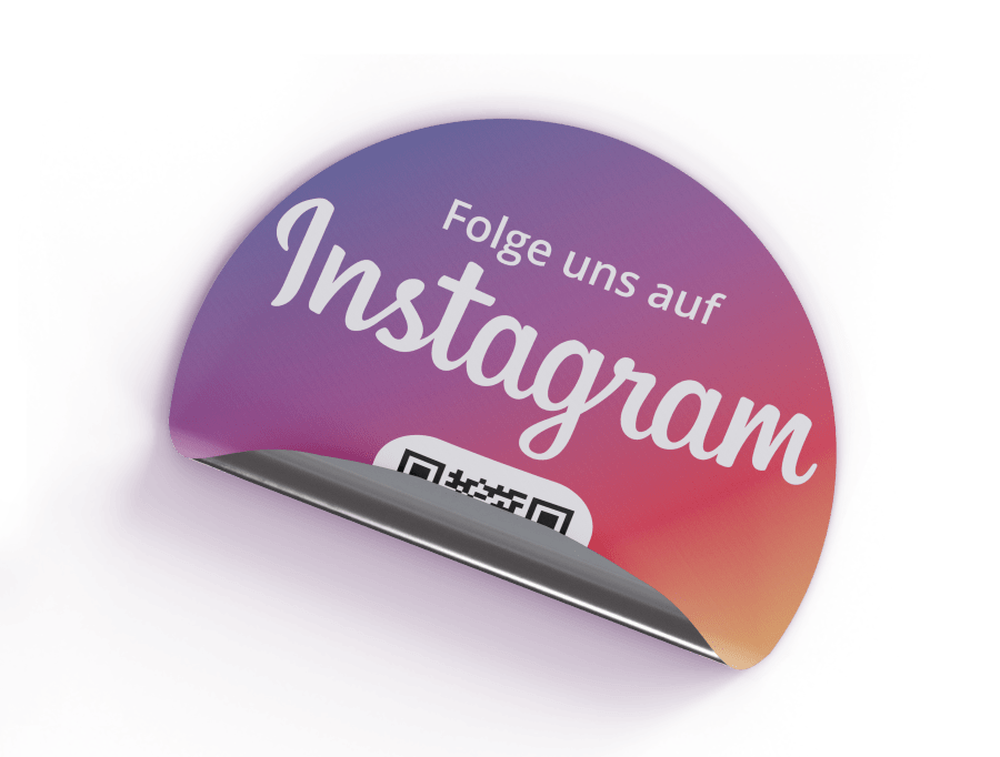 Instagram Aufkleber mit QR Code & Namen - empfehlio