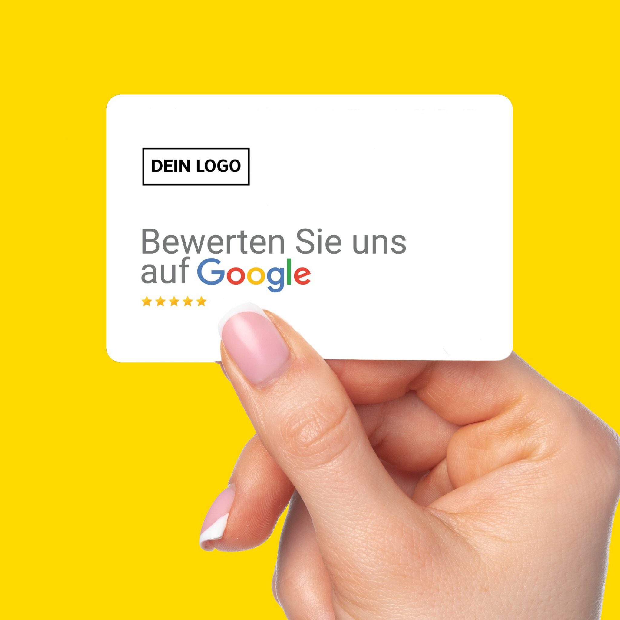 Bewerten Sie Uns Auf Google Visitenkarte Icon Mit Google Bewertung QR ...