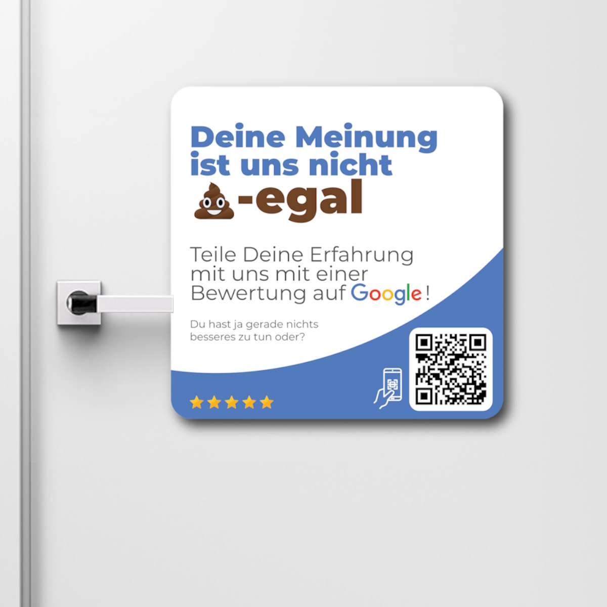 Google Toiletten Aufkleber mit Google Bewertung QR Code - empfehlio